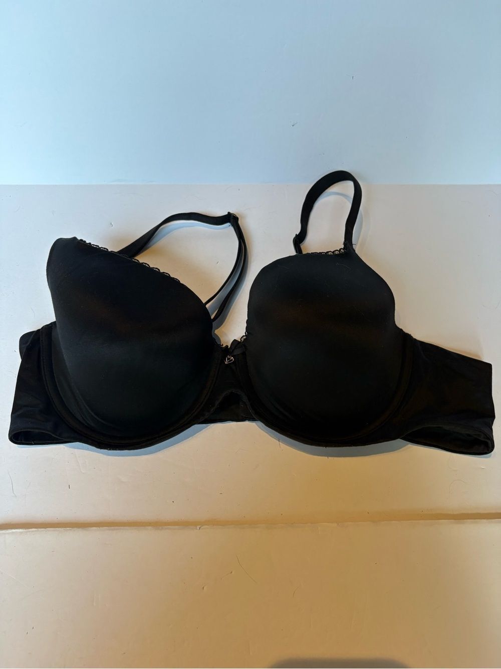 Victoria's Secret Body by Victoria Black Lined demi Bra UW padded Size 38B